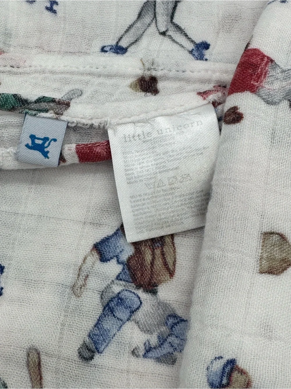Little Unicorn Muslin Swaddle Blanket in Play Ball Print